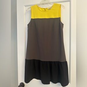 LOFT Yellow/Gray/Black Dress size 8